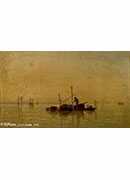 loading the catch on the venetian lagoon