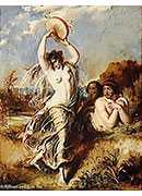 bacchante playing the tambourine