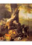 :ˮ - still life with dead hare and fruit