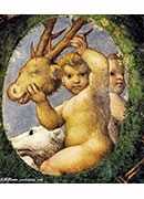 putto with hunting trophy