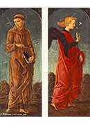 st francis of assisi and announcing angel (panels of a polyptych)