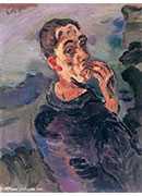 oskar kokoschka autoritratto con mano sul viso