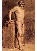 male academy figure, probably polonais, standing