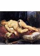 odalisque reclining on a divan