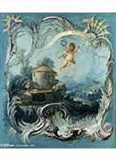 the enchanted home a pastoral landscape surmounted by cupid