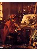 the painter in his studio