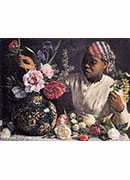 ĵĺŮ - african woman with peonies