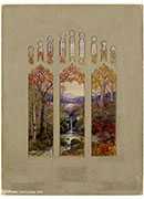 design for autumn landscape window