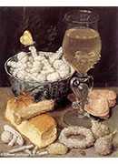 : - still life with bread and confectionary