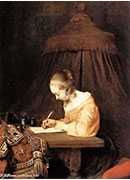 woman writing a letter