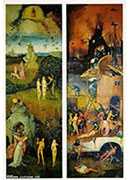 (ұ߷) - paradise and hell, left and right panels of a triptych