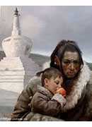 father and daughter (tibetan)