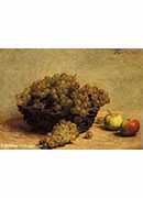 nature morte raisin et pommes dapi