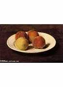 :ĸ - still life of four peaches