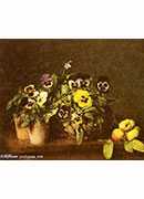 :ɫ - still life with pansies