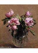 vase of peonies