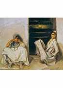 two arab women(alternative titles two moorish figures two arab figures)