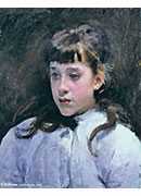 young girl wearing a white muslin blouse