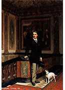 ŵάĹ - the duc de la rochefoucauld doudeauville with his terrier