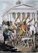 black sawyers working in front of the bank of pennsylvania, philadelphia