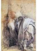 study of drapery for vision of saint jerome