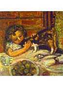 Little Girl with a Cat