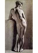 վŮӽ - standing female nude seen from the back