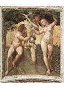 ٸǩ컨:ǵ - the stanza della segnatura ceiling adam and eve