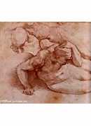 λ(ϰĩ) - two figures (study for the last judgement)