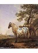 landscape with two horses