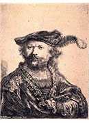 ñײ - rembrandt in velvet cap and plume