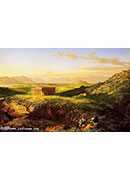 the temple of segesta with the artist sketching