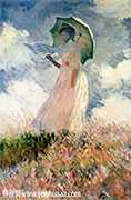 ϰ̫ɡŮӣ - Study of a Figure Outdoors: Woman with a Parasol, facing left