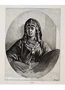 ۴ͷεİŮӻ - Portrait of an Egyptian woman with heavy robes and a matching ornamented headwrap