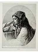 ηصİŮӻ - Portrait of a young Egyptian woman wearing heavy jewelry