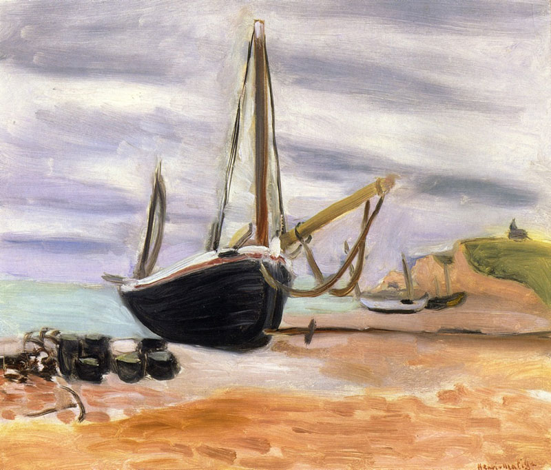 Boats at Etretat, 1920