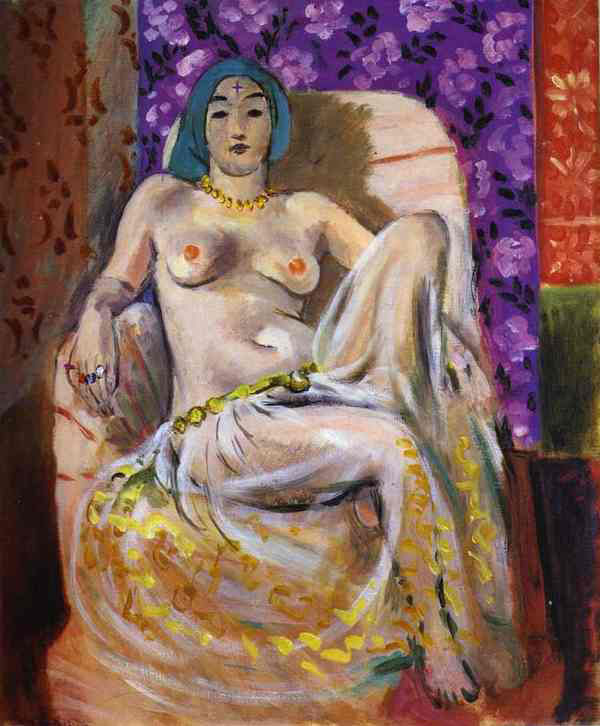 Seated Odalisque<br>1922, ͻ, 46.5 x 38.3 cm<br>